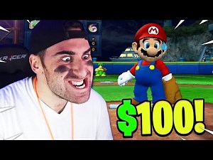 Winning $100 for hitting THIS home run! [Mario Super Sluggers]