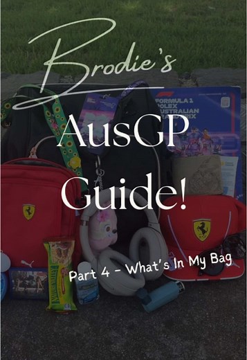 What’s in my bag AusGP edition 😍 what are you bringing?? #whatsinmybag #ausgp #f1