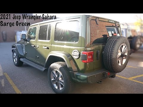 2021 Jeep Wrangler Sahara Sarge Green Exterior and Interior Walkaround