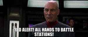 Red alert! All hands to battle stations!