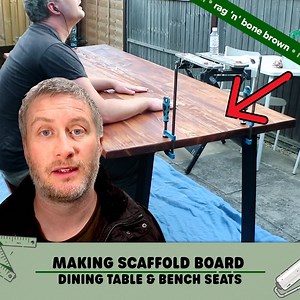 Salvaged Scaffold Board Dining Table & Benches | Rag 'n' Bone Brown
