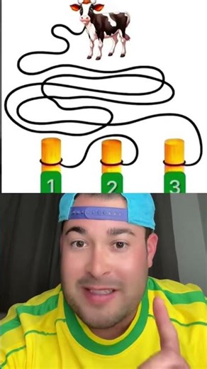 Which rope is the cow tied to? #shorts