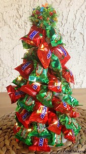 32 reactions | DIY CANDY TREE - use a Styrofoam cone and dry adhesive dots to affix small wrapped candies. Add a topper of your choice, and then use fairy lights to wrap all around. This works great for a gathering or party, or just to set out to enjoy a little sweet treat as you walk by! What do you think? Want to try it? #candytree #candytrees #holidaydesserts #holidaychocolate | Crafty Chica by Kathy Cano-Murillo | Facebook
