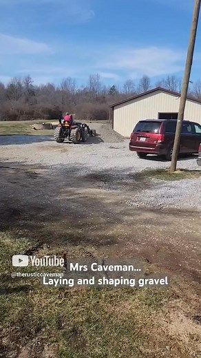 Mrs Caveman working gravel. #countrylife #farmstead #gravel #yanmar #therusticcaveman | The Rustic Caveman