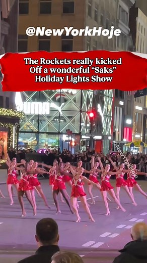 2.5K views · 698 reactions | Tonight, the Rockets opened Saks Fifth Avenue light Show and its windows with the most exciting and great vibes! #saksfifthavenue #rockettes #Christmas #newyorkhoje | New York Hoje | Facebook