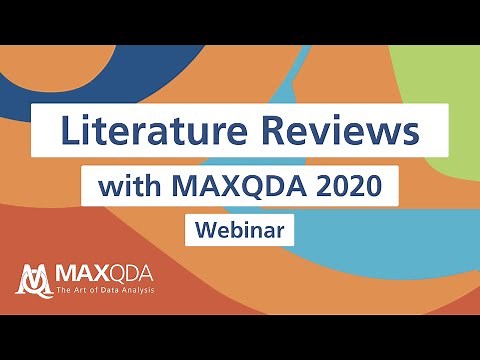 Webinar: Literature Review with MAXQDA 2020