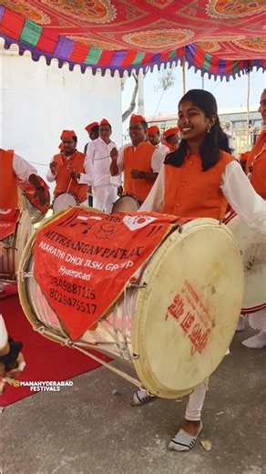 That Bass! 🥁 Marathi Dhol Tasha Energy #shortvideo #dhol hyderabad