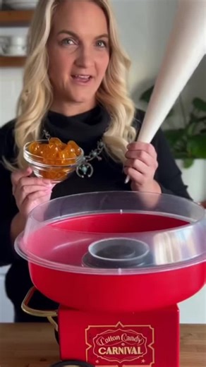This cotton candy machine brings the classic carnival experience home for birthdays, holidays, family nights, and kids’ parties. Easy to use with flavored sugar or hard candy, it makes fresh cotton candy in minutes and turns any gathering into a fun, memorable event. #holidayhaul #homeentertaining #kitchengadgets AI visuals used for demonstration. All product details come from the official listing; refer there for exact colors, sizes, and features.