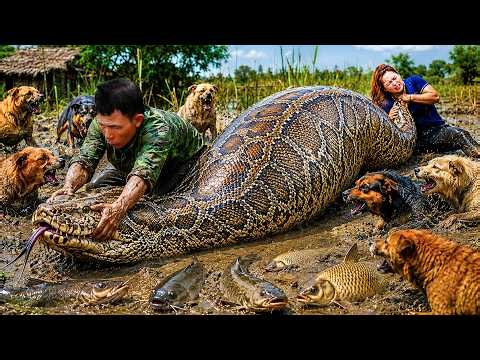 72 Hours No Escape: Giant Python Trapped In Muddy Swamp As Rescue Begins | Harvesting 100KG Fish!