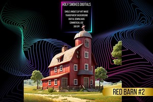 Charming Cartoon Red Barn #2 Clipart – Farmhouse Illustration PNG With Transparent Background – Rustic Farm Theme for DIY Projects - Etsy