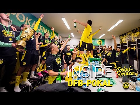 Inside DFB-Cup: wild celebrations from the dressing room | Leipzig - BVB 1:4