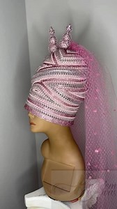 73 reactions · 6 comments | A custom fully beaded pink and silver turban, trimmed with pink crystals, pink and metallic silver pearls #kingdomcrowns | Kingdom Crowns | Facebook