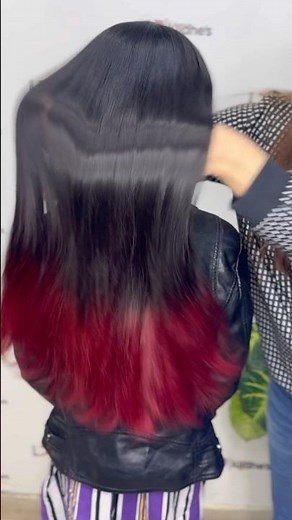 Red Dip Dye 🔥❤️ #redcolour #haircolor #hair #youtubeshorts #shorts