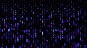 digital matrix numbers animated background