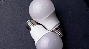 Download led light bulbs on black background for free