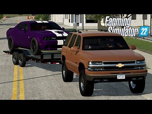 FS22 - 2002 Chevrolet Tahoe LT V8 CAR HAULER - NEW Car mod for Farming Simulator 2022 Roleplay