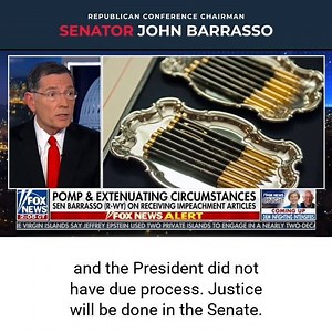 It has been a political stunt and the American people know it. The hearings were held behind closed doors, people and the press were kept out, and the President did not have due process. Justice will be done in the Senate. More from John Barrasso 👇👇 | Senate GOP