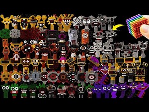 All Sprunki Characters Phase 1–10 | Built with Magnetic Balls (Incredibox) Durple Oren Ganold Mr.Sun