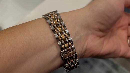 Watch Hannah Martin waterproof 2 toned, stainless steel watch on Amazon Live