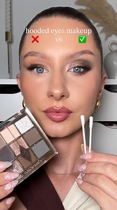 easy eyeshadow makeup hack for hooded eyes💫 @lancomeofficial teint idole ultra wear concealer @yslbeauty all hours setting powder @charlottetilbury beautifying eye trends eyeshadow palette @lorealparis eyeliner @pradabeauty pradascope mascara #makeup #makeuphacks #makeuptutorial #eyeshadowtutorial #makeuptransformation | Make Up By Alexandra