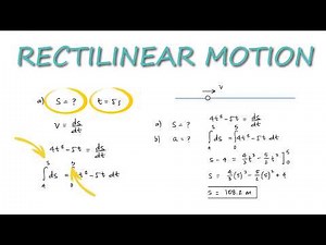Dynamics - Rectilinear Motion - Velocity Example in 2 Minutes!