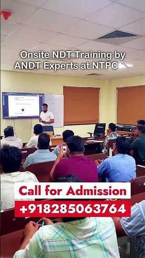 ANDT Faculty delivering onsite NDT training at NTPC 🏭🔧 | #andt #ndt