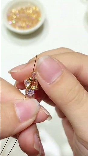 Diy Cute Beaded Bracelet Making | Beautiful Rhinestone Bracelet design #diybeadedjewelry