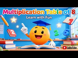Learn 8 Times Table | Multiplication for Kids for Early Learners, Preschool & Kindergarten