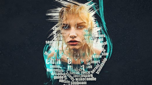 Artistic typography photo effect Photoshop tutorial