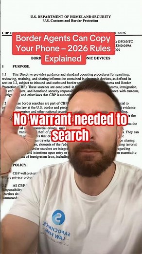 New CBP Rule: Your Phone Can Be Searched Without Reason #cbp #2026