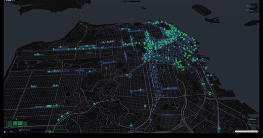 今日新增 sf-parking-heatmap这个仓库把城市停车数据做成了交互式3D可视化wolfiesch 用SF OpenData的公开数据把整个城市街道渲染成深色底图再用彩色圆柱柱状图来展示每个区域的停车占用率：柱子的高度代表停车数量颜色随时间动态变化清晰直观地呈现出停车热点和空位分布随时间变化的情况仓库地址评论区👇👇👇（或者直接去olwclawhub搜索）