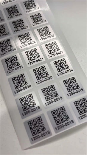 Asset PET QR code sticker label￼