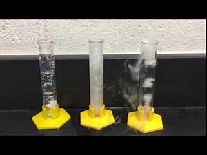 Dry ice placed in glycerol, ethanol, and water.