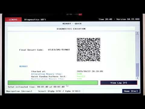 LENOVO V15에서 Run Diagnostics 실행하고 오류 로그 확인하기