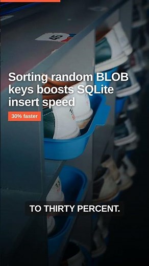 Sorting Chaos Makes SQLite 30% Faster