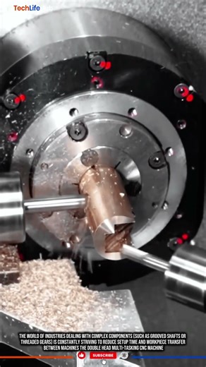 Innovation Technology Dual-Head Multi-Tasking CNC: Simultaneous Turning and Milling #tech