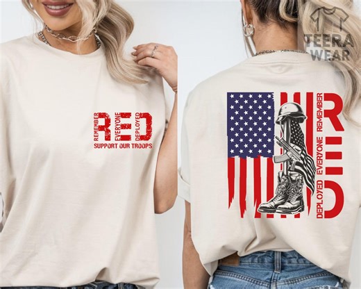 RED Friday Shirt, Support Our Troops Tee, Remember Everyone Deployed, T-shirt - Etsy