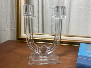 Vintage Heisey Art Deco Crystal Candlestick Holder - Etsy