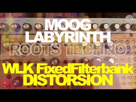 Moog LABYRINTH // WLK FIXED FILTERBANK // w DISTORSION to ROOTS TECHNO // NO TALKING