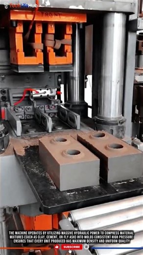 Innovation Hydraulic Brick Press: High Strength, Uniform Quality, Cost Efficient #tech