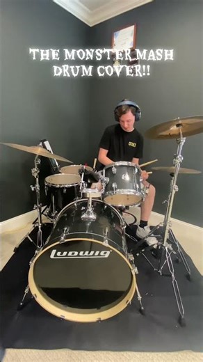 The monster mash drum cover #drums #fypシ゚viral #drummer #halloween #spooky