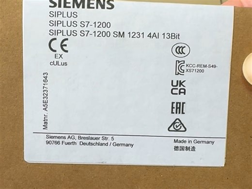 6AG1231-4HD32-4XB0产品说明\tSIPLUS S7-1200 SM 1231