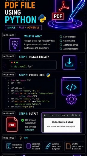 📄 Create a PDF File Using Python 🚀 | Python Automation Project 🤯