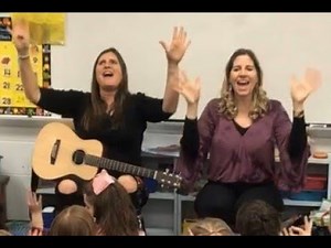 Hello Goodbye - AAC sing along with opposites. Morning Circle gathering song for online learning.