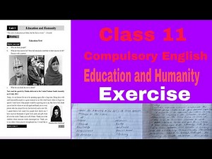 Class 11 ll Education and Humanity ll New Compulsory English Note + Full Exercise ll E. Nepal ll