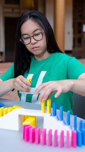 The 100,000-piece domino topple