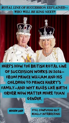 👑📜 Royal Line of Succession EXPLAINED—Who Will Be King Next?!
