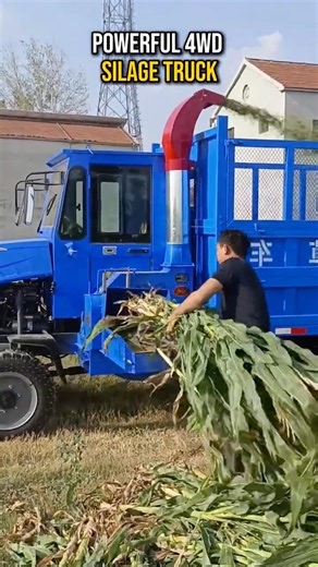 Powerful 4WD Silage Transport Truck 🚜 #shorts #farming #satisfying