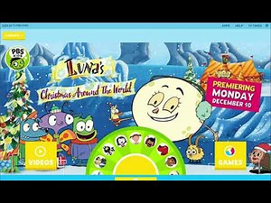 PBS KIDS Let's Go Luna Christmas homepage takeover