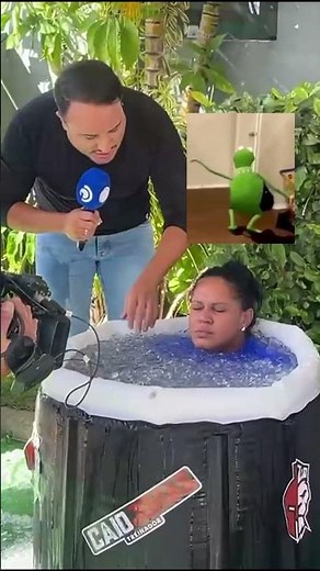 ❄️ Desafio da piscina gelada na TV PAJUÇARA 🧊 #HoraDoVentura